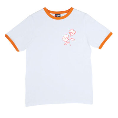 Ladies Flower RAMO Ringer Tee  Thumbnail