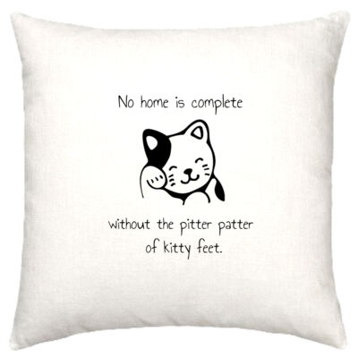 Linen Kitty Cushion Cover Thumbnail