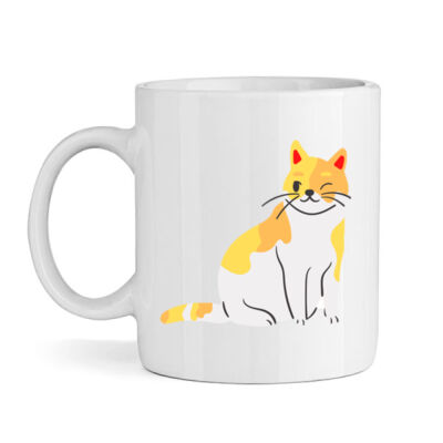 White Ginger Kitty Ceramic Mug Thumbnail